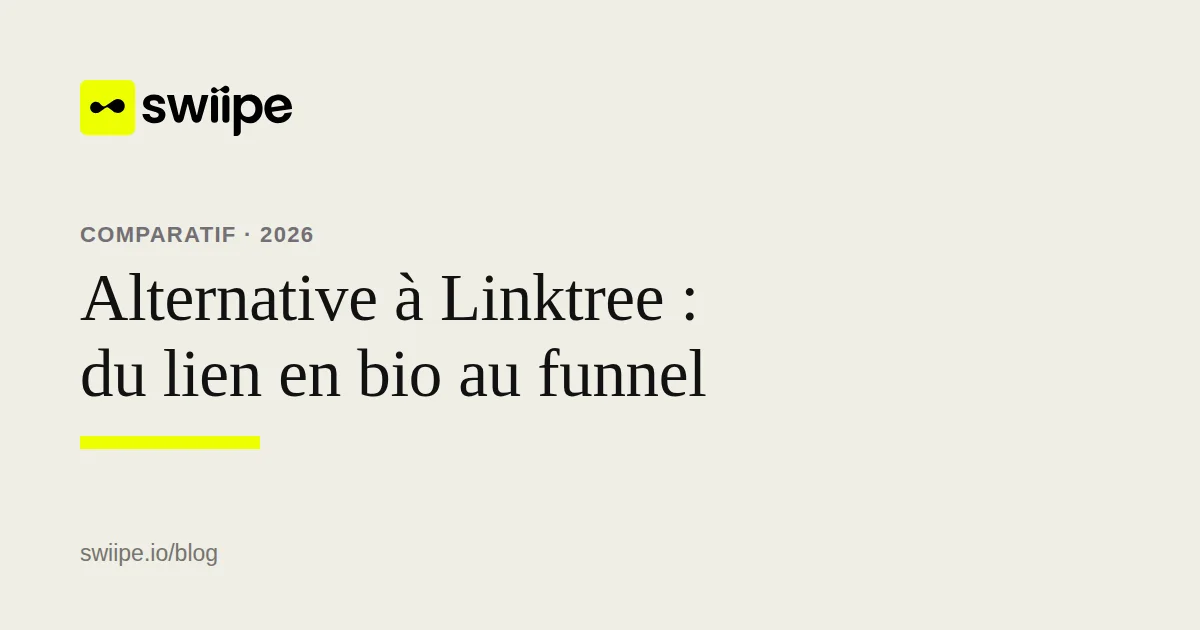 Alternative à Linktree présentée comme un parcours mobile qui oriente le visiteur au lieu de lister des liens